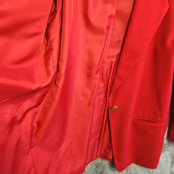 VTG CHARACTER SUBURBAN WOMENS 12 WOOL BLAZER/JACKET SINGLE GOLD BUTTON Poland - Picture 11 of 15